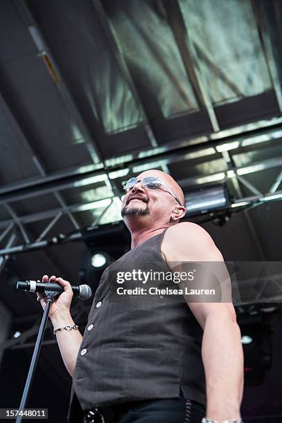 Vocalist Geoff Tate performs onboard Shiprocked! cruise on November 30, 2012 in Fort Lauderdale, Florida.