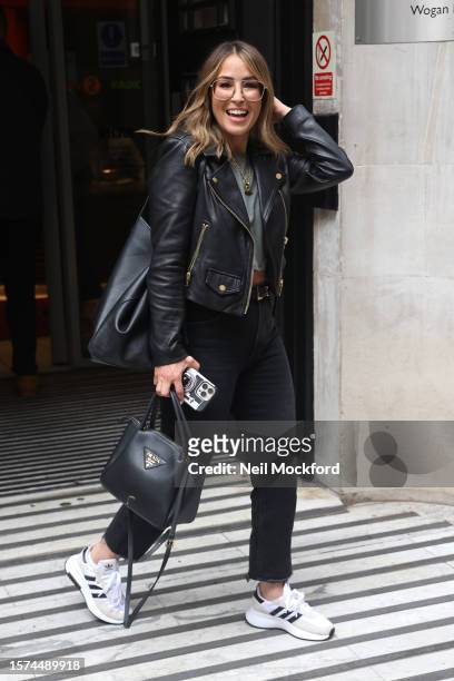 Rachel Stevens from S Club 7 at BBC Radio 2 on July 27, 2023 in London, England.