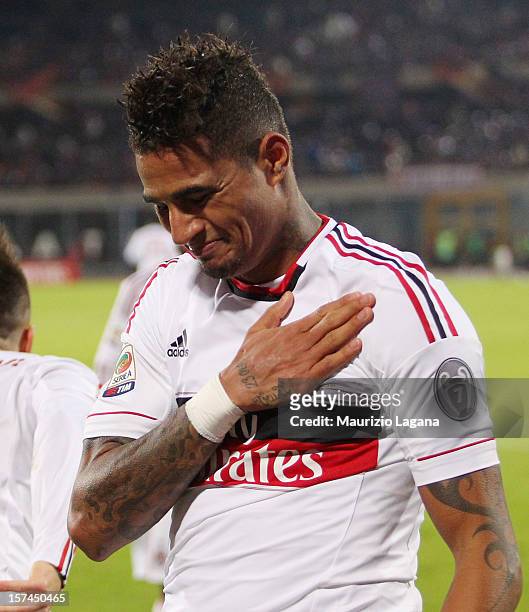 Kevin Prince Boateng of Milan during the Serie A match between Calcio Catania and AC Milan at Stadio Angelo Massimino on November 30, 2012 in...