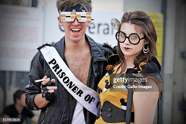 Concert-goers at the FNB stadium on November 30 in Johannesburg, South Africa. Fans arrived early to queue for the monster pit at the Lady Gaga...