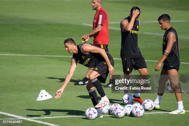 Roma player Nemanja Matic during a training session at Estadio Municipal de Albufeira on July 27, 2023 in Albufeira, Portugal.