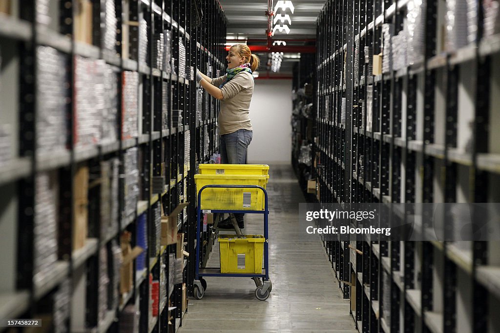 Operations Inside Amazon.com Inc.'s Fulfillment Center As U.K. Online Sales Due to Peak