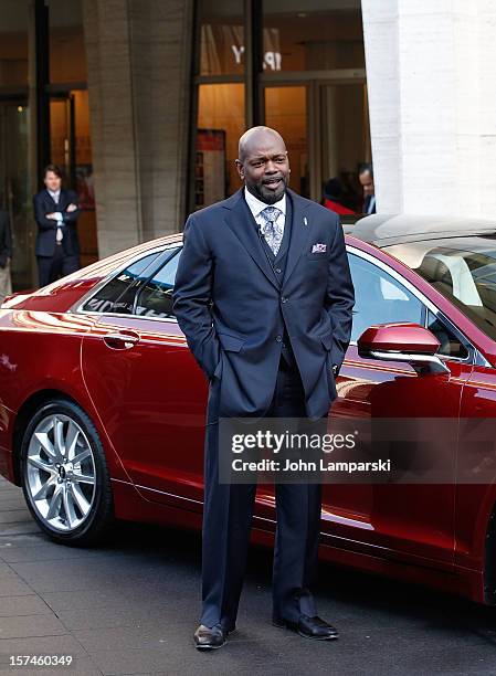 Lincoln Motor Company Ambassador Emmitt Smith attends Ford Lincoln Unveils New Brand Direction Lincoln With Emmitt Smith at Lincoln Center on...