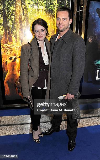 Claire Foy and Stephen Campbell Moore attend the UK Premiere of 'Life of Pi' at Empire Leicester Square on December 3, 2012 in London, England.