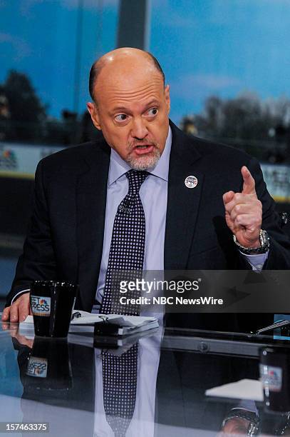 Pictured: ? Jim Cramer, Host, CNBC?s ?Mad Money? appears on "Meet the Press" in Washington D.C., Sunday, Dec. 2, 2012.
