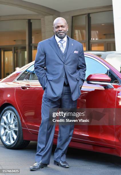 Lincoln Motor Company Ambassador Emmitt Smith attends Ford Lincoln Unveils New Brand Direction Lincoln With Emmitt Smith at Lincoln Center on...