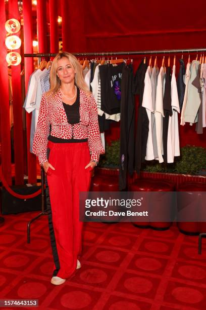 Leah Wood attends the Leah Wood x Manava x Junior Rags collection launch at Langan's on July 27, 2023 in London, England.