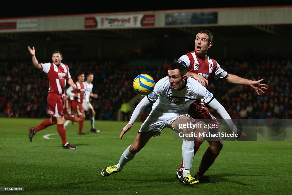 Cheltenham Town v Hereford United - FA Cup Second Round