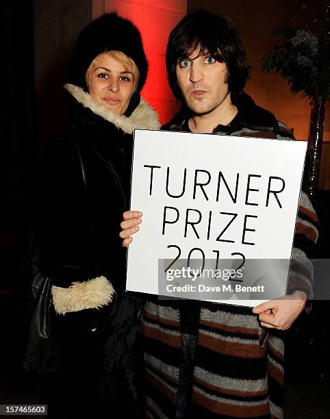 Lliana Bird and Noel Fielding attend the Turner Prize 2012 winner announcement at the Tate Britain on December 3, 2012 in London, England.