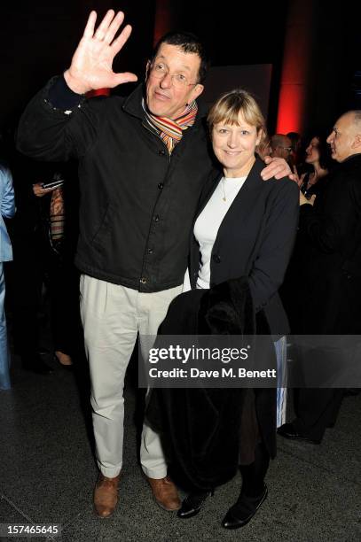 Artist Antony Gormley and Vicken Parsons attend the Turner Prize 2012 winner announcement at the Tate Britain on December 3, 2012 in London, England.