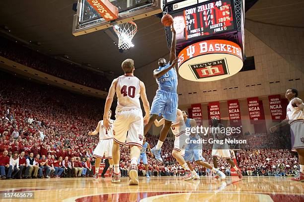 North Carolina Joel James in action vs Indiana at Assembly Hall. Bloomington, IN CREDIT: Greg Nelson