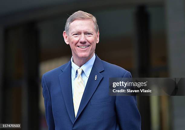 President and CEO of Ford Motor Company Alan Mulally attends Ford Lincoln unveiling the new brand direction Lincoln with Emmitt Smith at Lincoln...