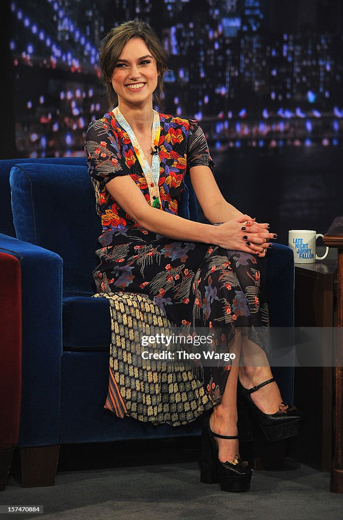 Keira Knightley Visits "Late Night With Jimmy Fallon"