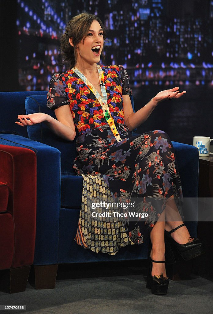 Keira Knightley Visits "Late Night With Jimmy Fallon"