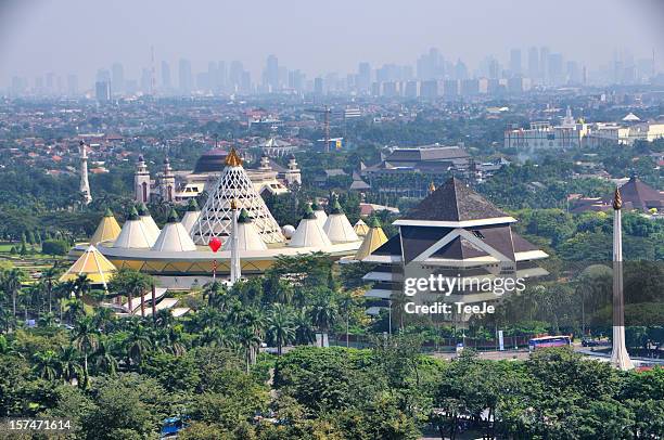 jakarta city background - bogor stockfoto's en -beelden