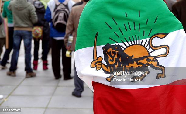 public demonstration for iran - iran protest stock pictures, royalty-free photos & images