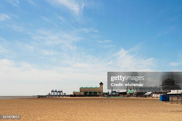 wellington pier et jardins d'hiver de great yarmouth - great yarmouth beach photos et images de collection