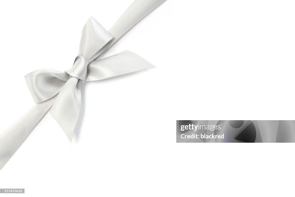 Silver Ribbon Bow