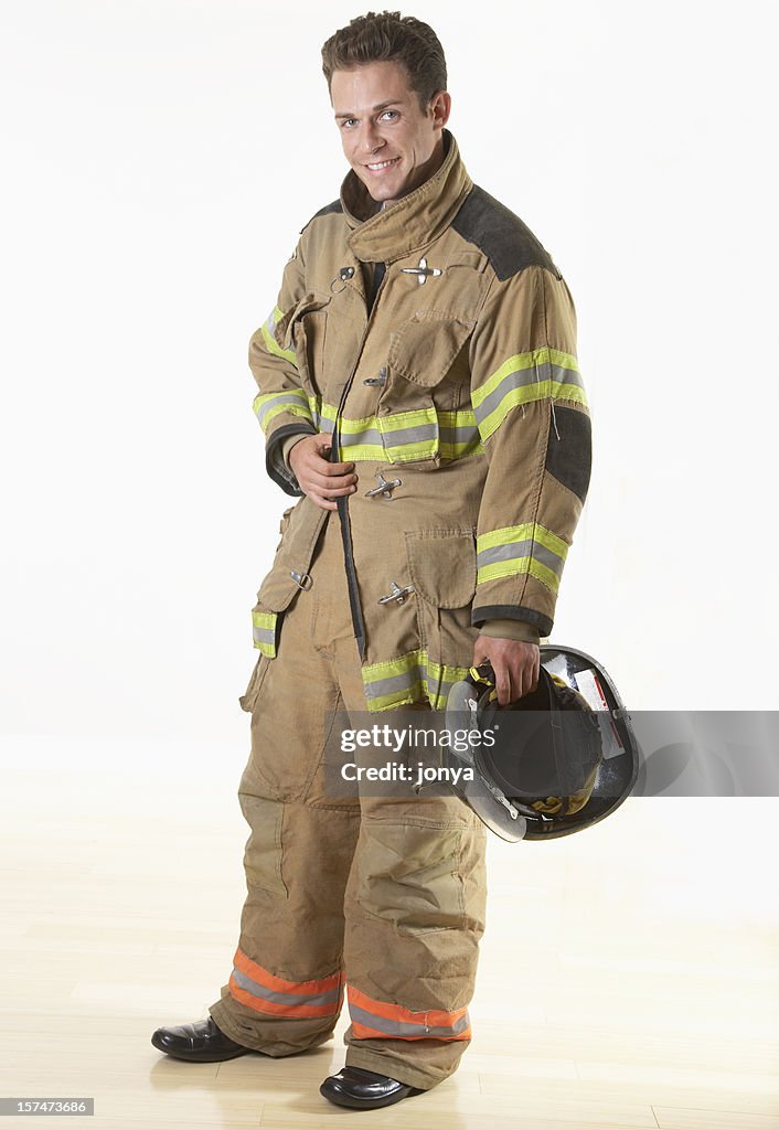 Lächelnden Feuerwehrmann