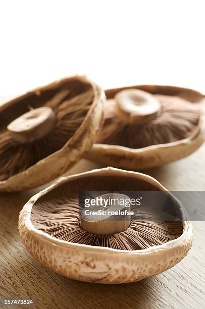 portabella mushrooms - portobello mushroom stock pictures, royalty-free photos & images