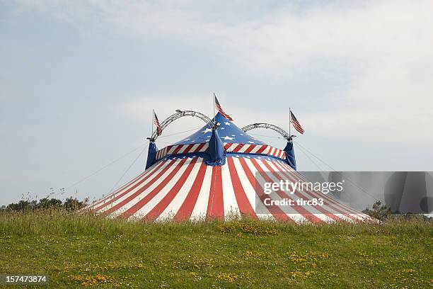 circus tent - zirkuszelt stock-fotos und bilder