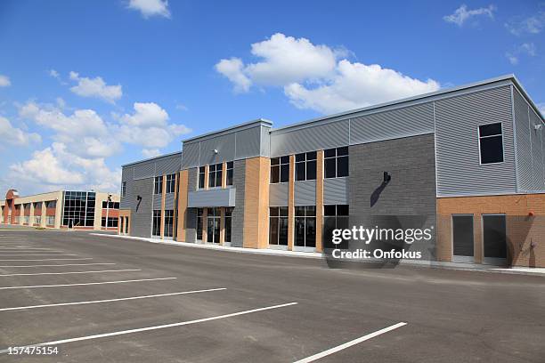 new and modern industrial lofts building - high school building entrance stock pictures, royalty-free photos & images