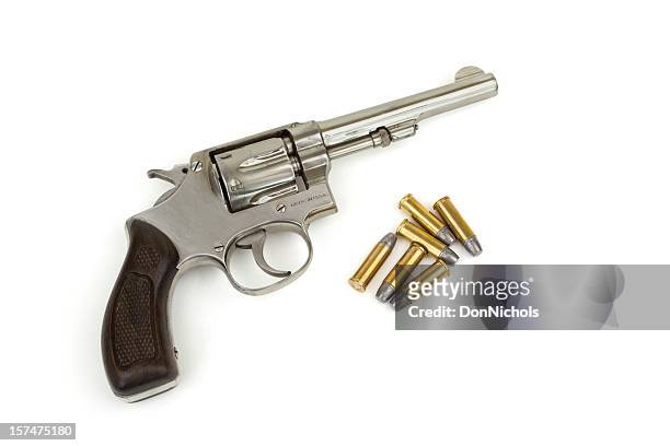 handgun and bullets - pistol stock pictures, royalty-free photos & images
