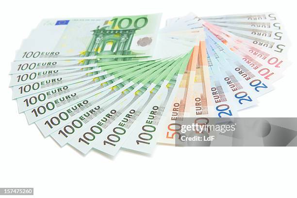 european currency - one hundred euro banknote stock pictures, royalty-free photos & images