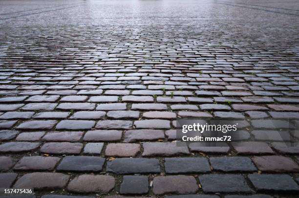 cobblestone background - paving stone stock pictures, royalty-free photos & images