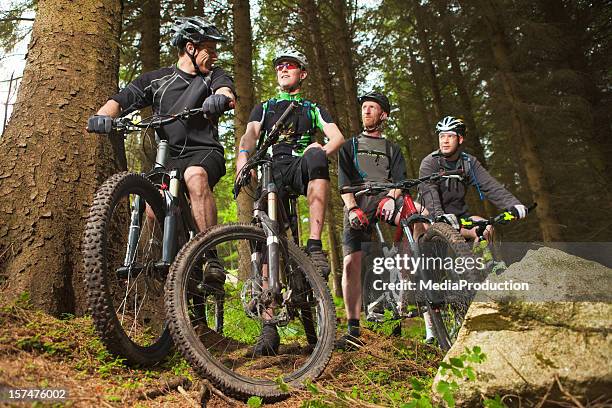 mountain bikers - cycling team bildbanksfoton och bilder