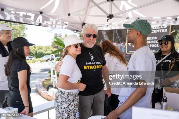 Actor Ron Perlman joins members and supporters of SAG-AFTRA and WGA on the picket line at Fox Studios on July 27, 2023 in Los Angeles, California....