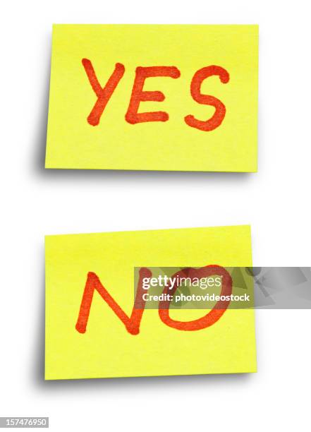 yes no stickers with clipping paths - yes stock pictures, royalty-free photos & images