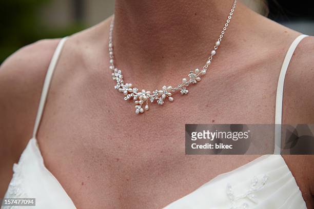 beautiful neck - diamond necklace stock pictures, royalty-free photos & images
