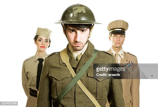 wwi army soldiers - ww1 stock pictures, royalty-free photos & images