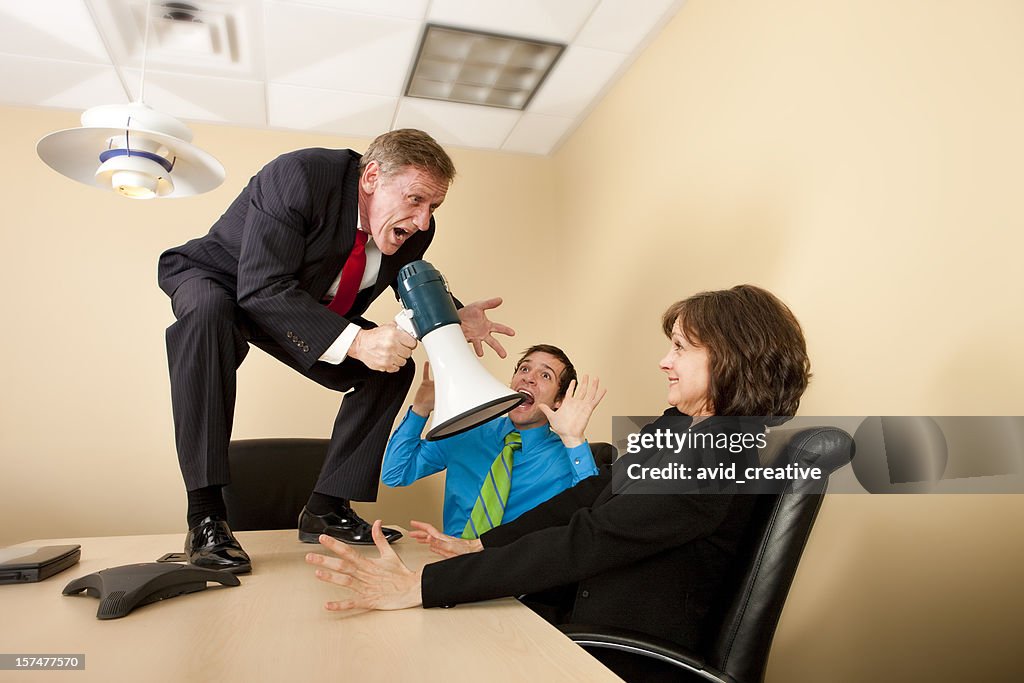 Boss Yelling at Coworkers