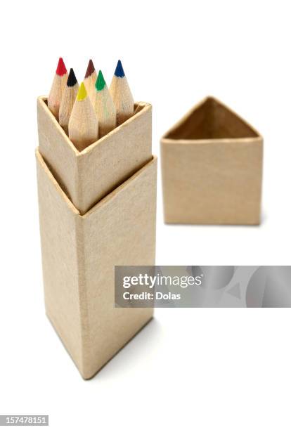 box with crayons - crayon box stock pictures, royalty-free photos & images