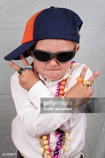 kid rapper - hip hop dress up stock pictures, royalty-free photos & images