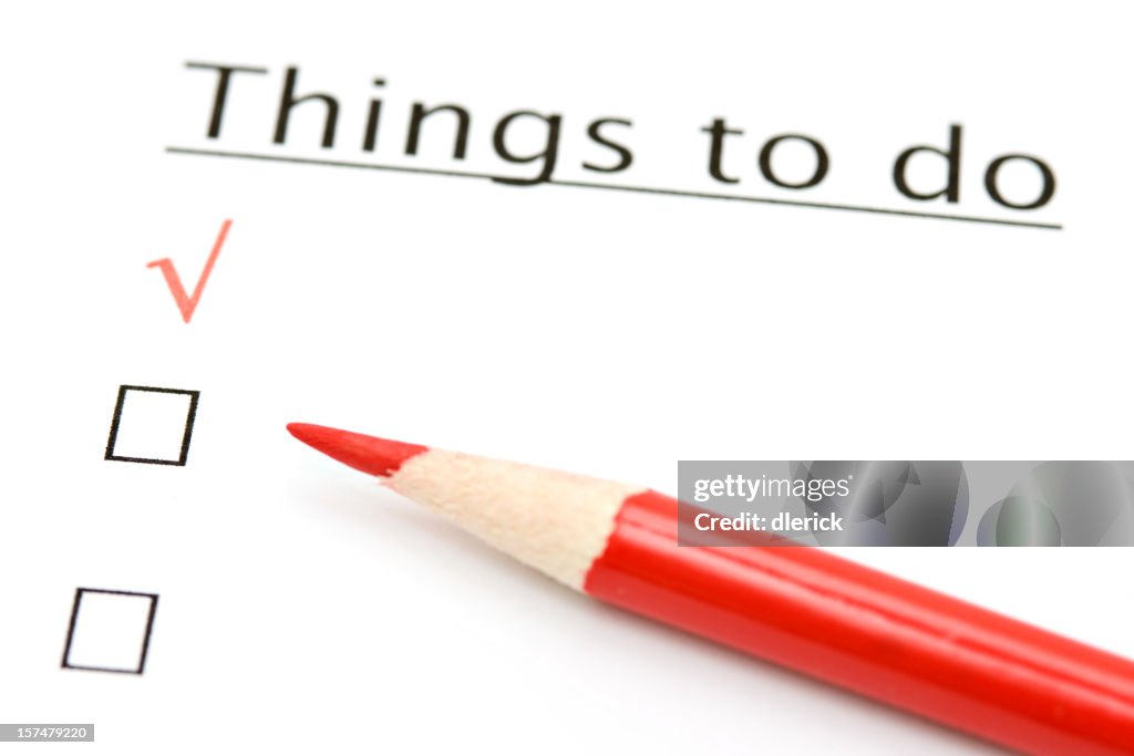 Check Things Over Check Boxes For Things To Do High-Res Stock Photo - Getty Images