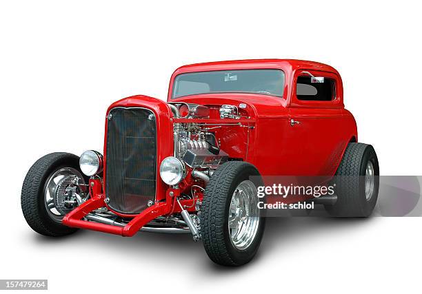 classic 1932 ford hot rod - hot rod car stock pictures, royalty-free photos & images