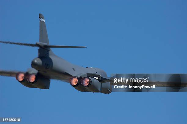 b1 lancer bomber military airplane. - b1 bomber stock pictures, royalty-free photos & images