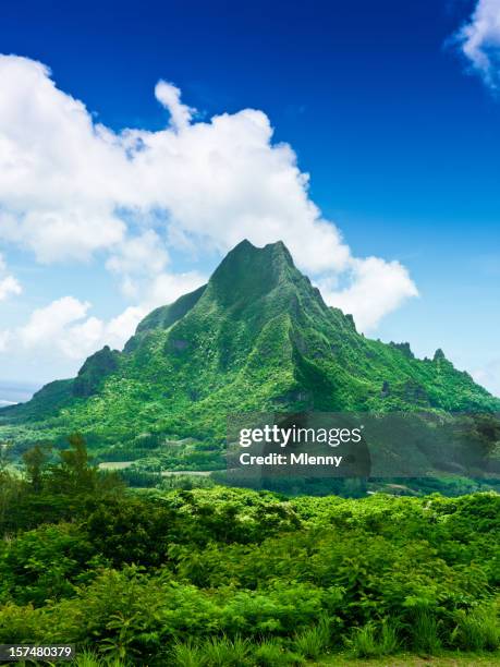 モーレア島 roto ヌイ火山フランス領ポリネシア） - モーレア ストックフォトと画像