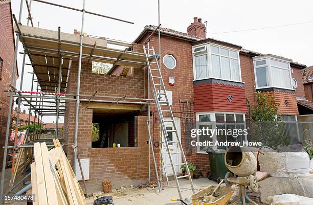 extension building - andrew house stock pictures, royalty-free photos & images