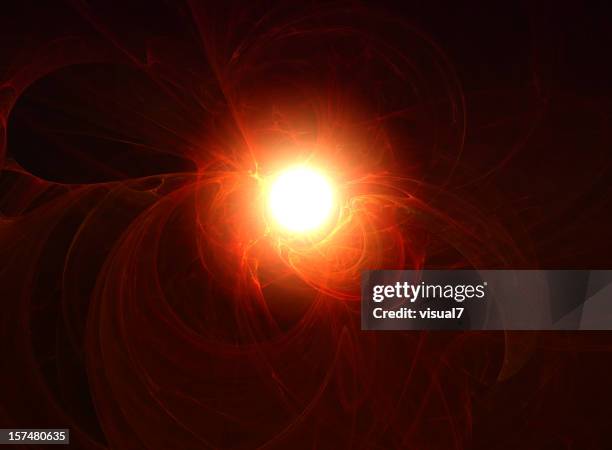 abstrakte sonne ausgestellt ausbruch - exploding light in outer space stock-fotos und bilder