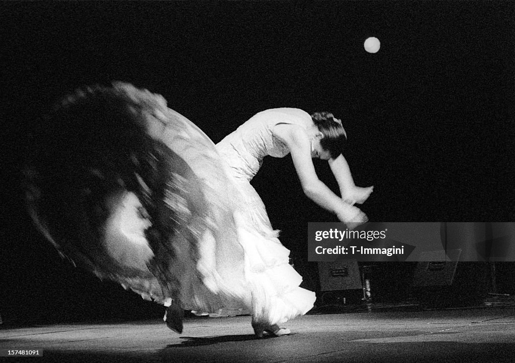 Flamenco dancer in white