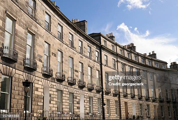 edinburgh new town architecture - new town edinburgh stock pictures, royalty-free photos & images