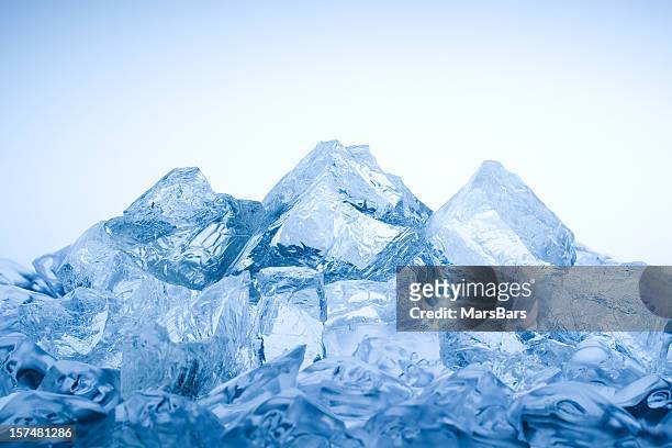 ice mountain - on ice stock pictures, royalty-free photos & images