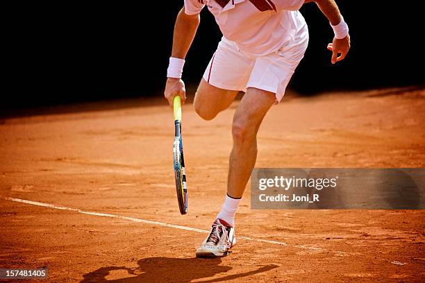 running tennis player (xxxl) - clay bildbanksfoton och bilder