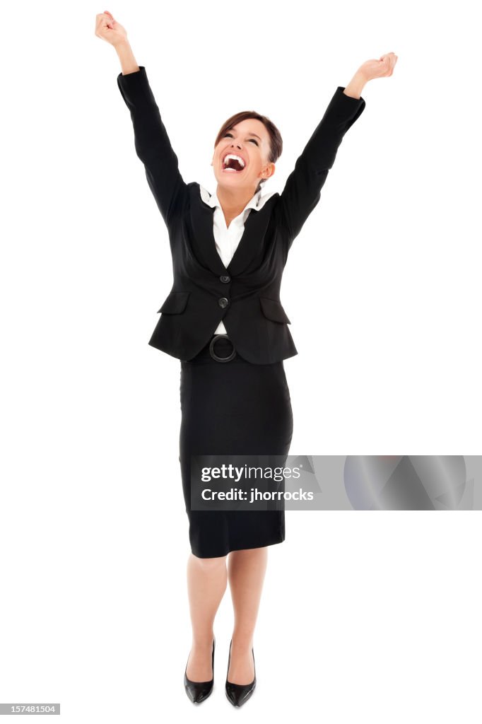 Elated Businesswoman