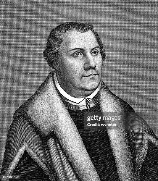 portrait of martin luther - protestantism stock illustrations