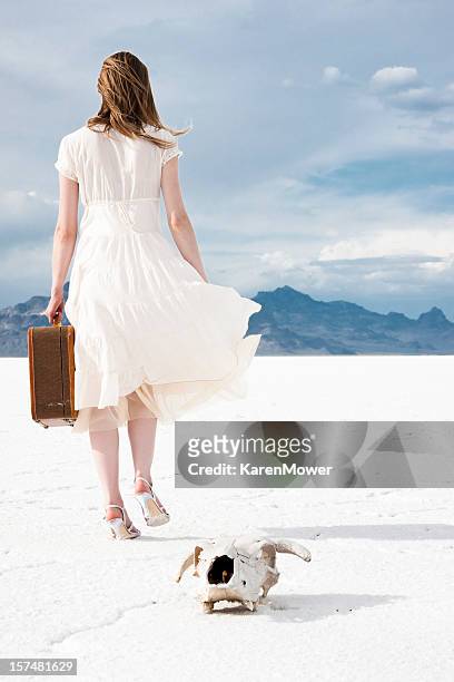 desert traveling - vintage dress stock pictures, royalty-free photos & images
